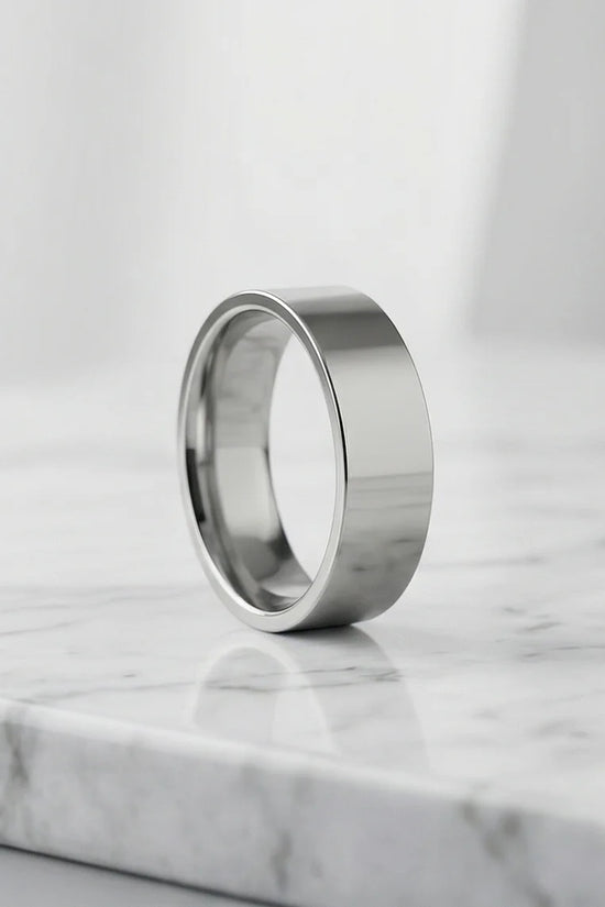 The Sterling Zenith: Minimalist Flat-Edge Mirror Band
