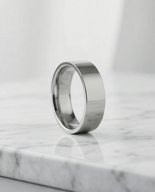 The Sterling Zenith: Minimalist Flat-Edge Mirror Band