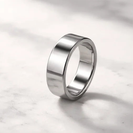 The Sterling Zenith: Minimalist Flat-Edge Mirror Band