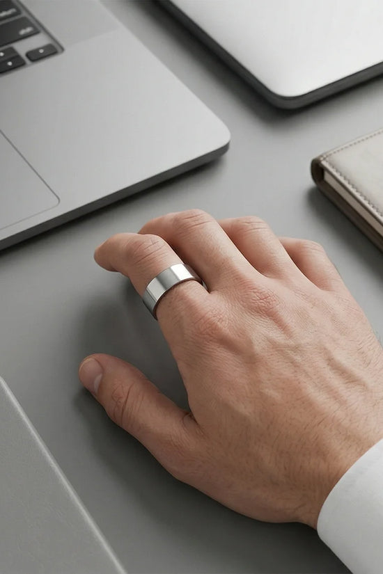 The Sterling Zenith: Minimalist Flat-Edge Mirror Band