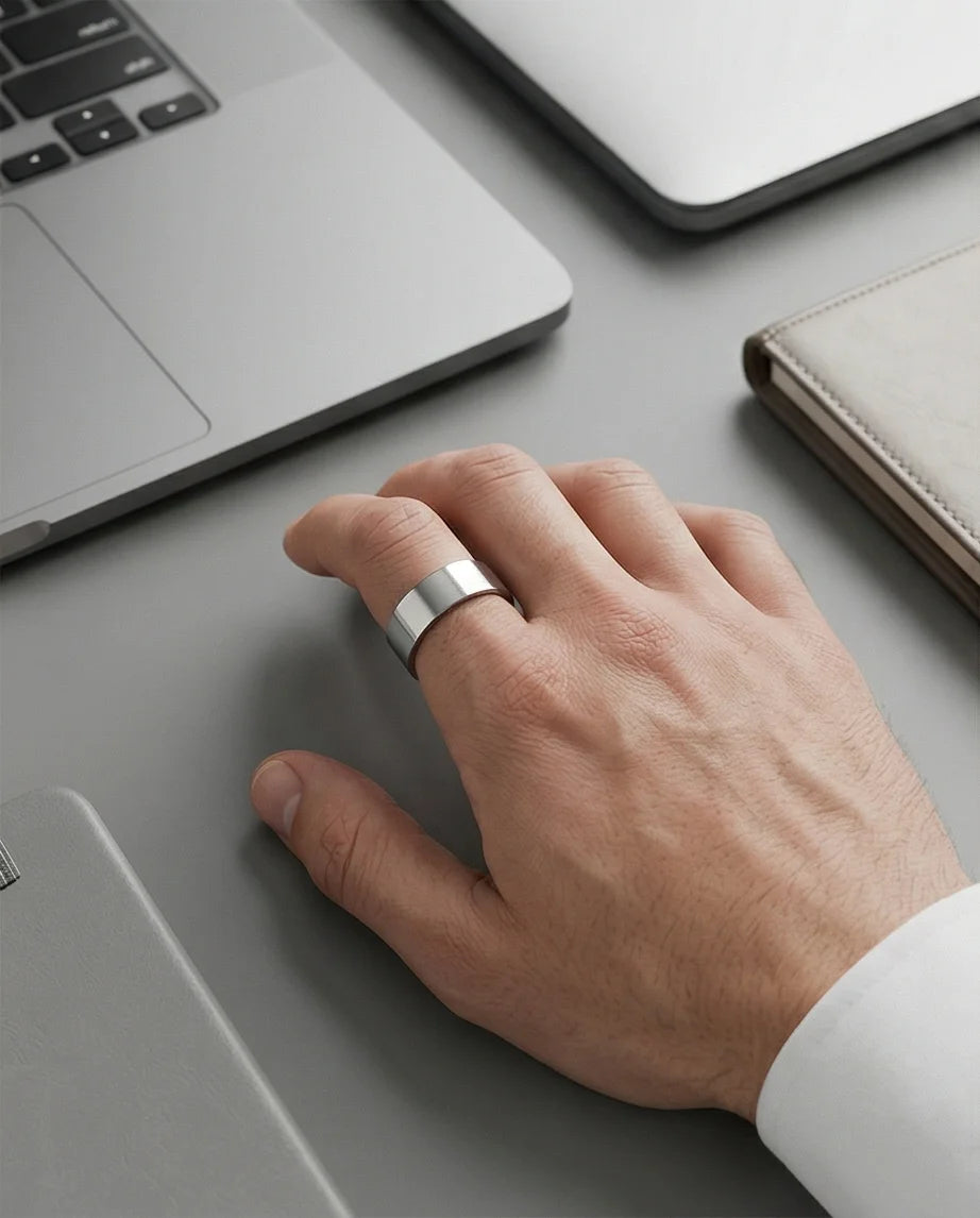 The Sterling Zenith: Minimalist Flat-Edge Mirror Band