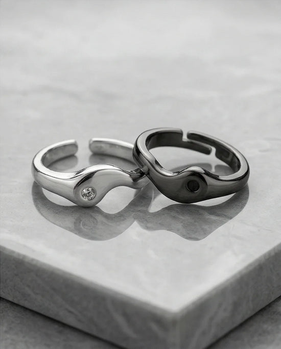 The Soul Link: Yin Yang Interlocking Couple Rings