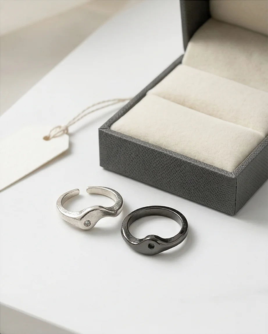 The Soul Link: Yin Yang Interlocking Couple Rings