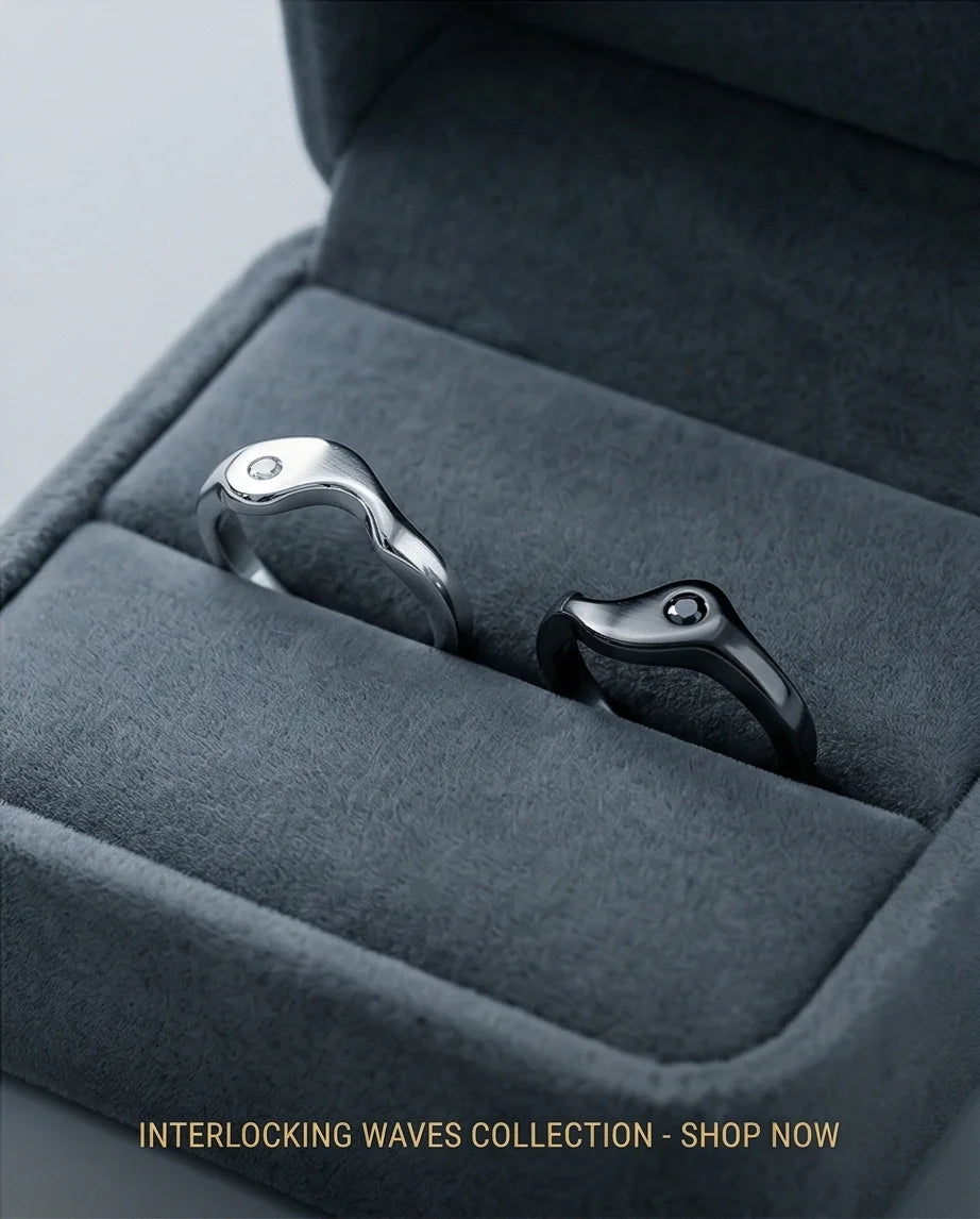 The Soul Link: Yin Yang Interlocking Couple Rings