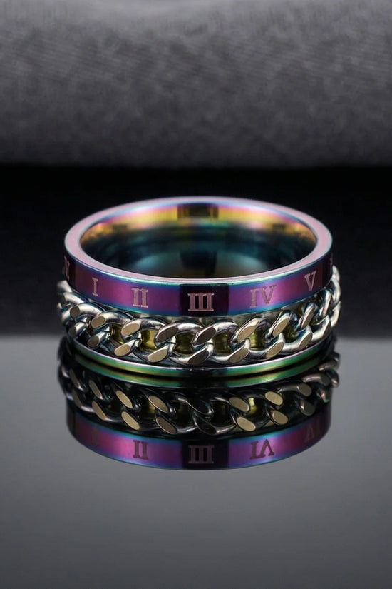 The Empire Rift: Rainbow Chain Link Fidget Ring