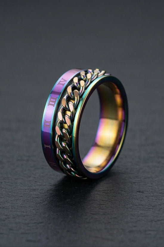 The Empire Rift: Rainbow Chain Link Fidget Ring