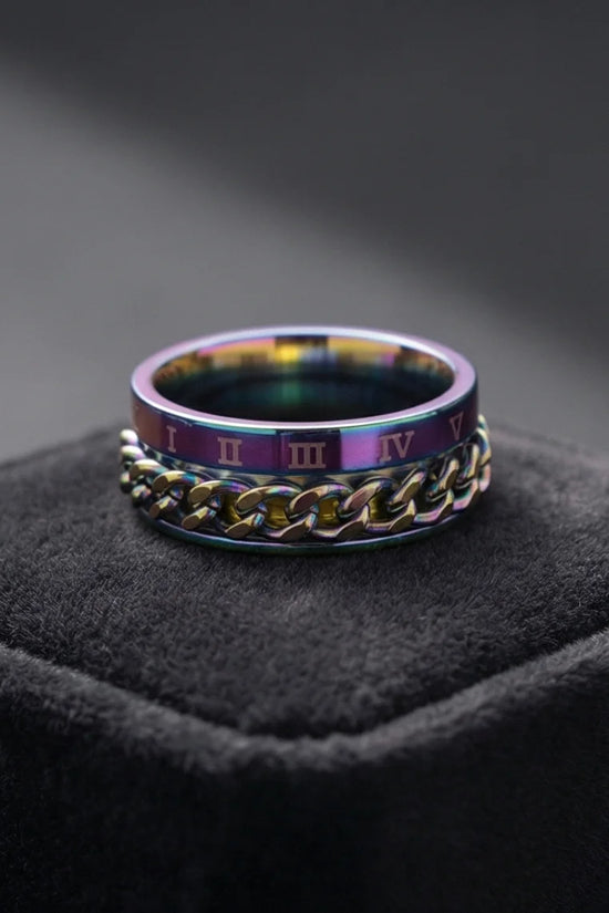 The Empire Rift: Rainbow Chain Link Fidget Ring