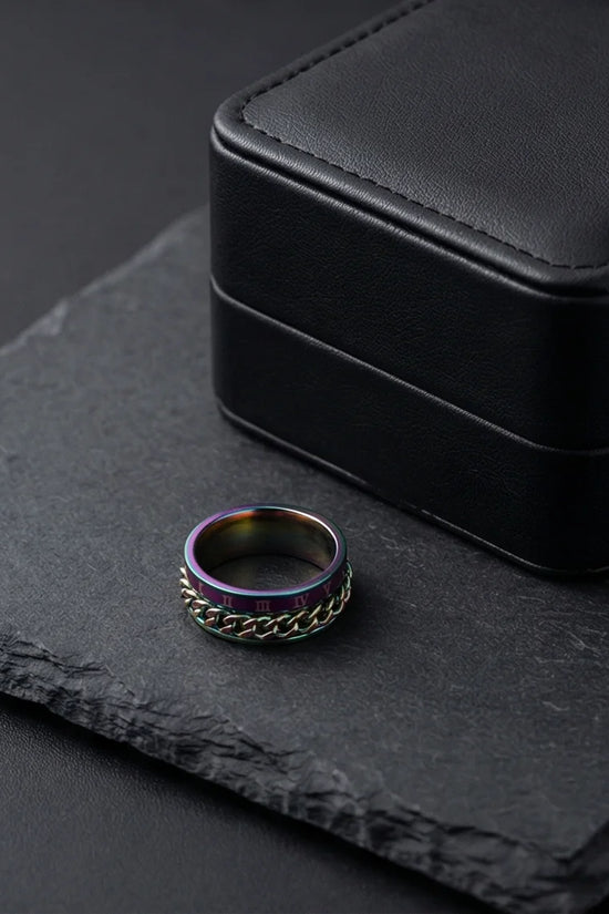 The Empire Rift: Rainbow Chain Link Fidget Ring