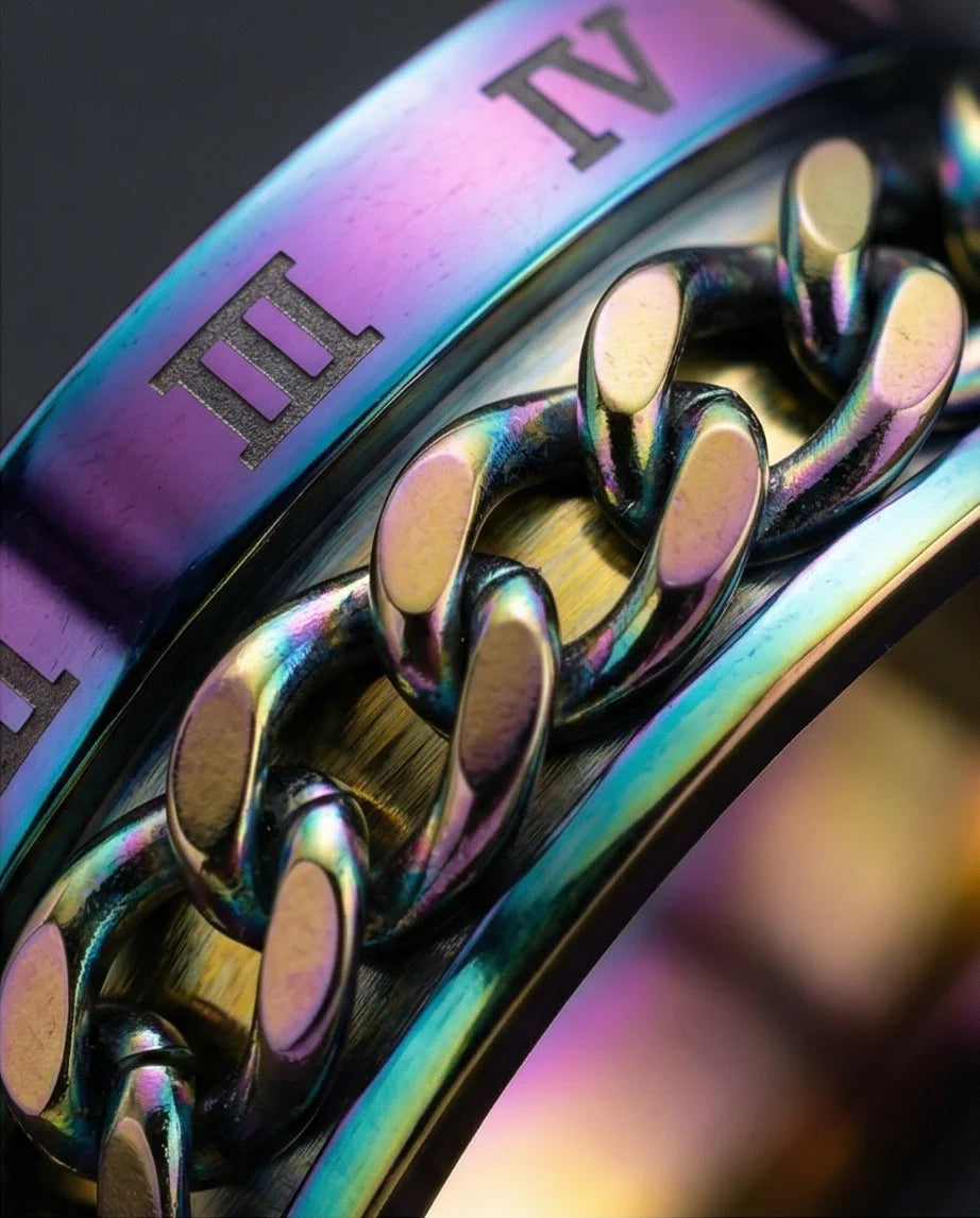 The Empire Rift: Rainbow Chain Link Fidget Ring