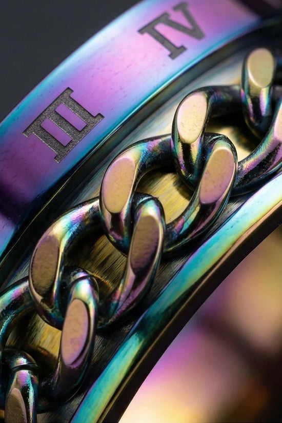 The Empire Rift: Rainbow Chain Link Fidget Ring