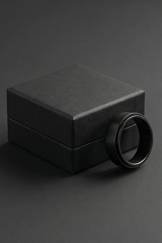 The Obsidian Tier: Stepped Matte Black Band