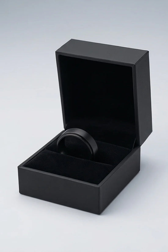 The Obsidian Tier: Stepped Matte Black Band