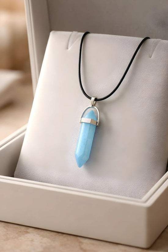 The Azure Horizon: Vibrant Turquoise Prism Necklace