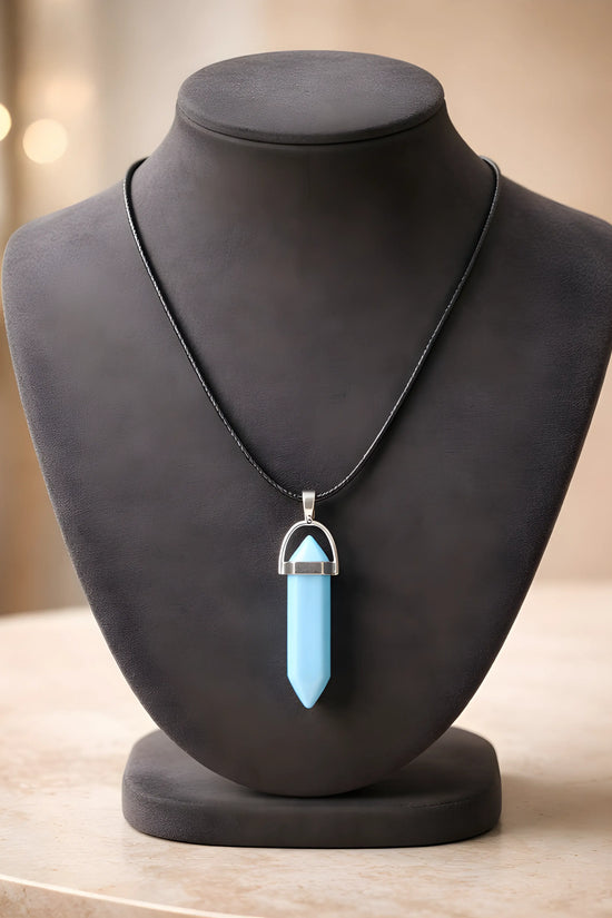 The Azure Horizon: Vibrant Turquoise Prism Necklace