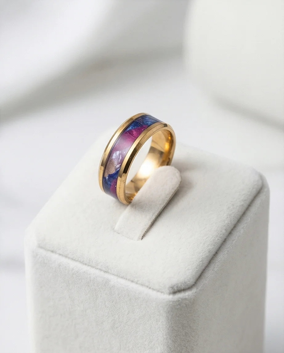 The Gilded Nebula: Midnight Bloom Inlay Band