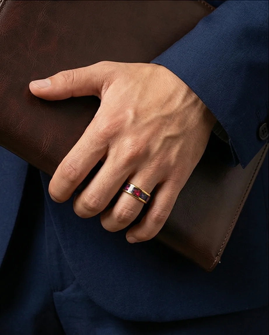 The Gilded Nebula: Midnight Bloom Inlay Band