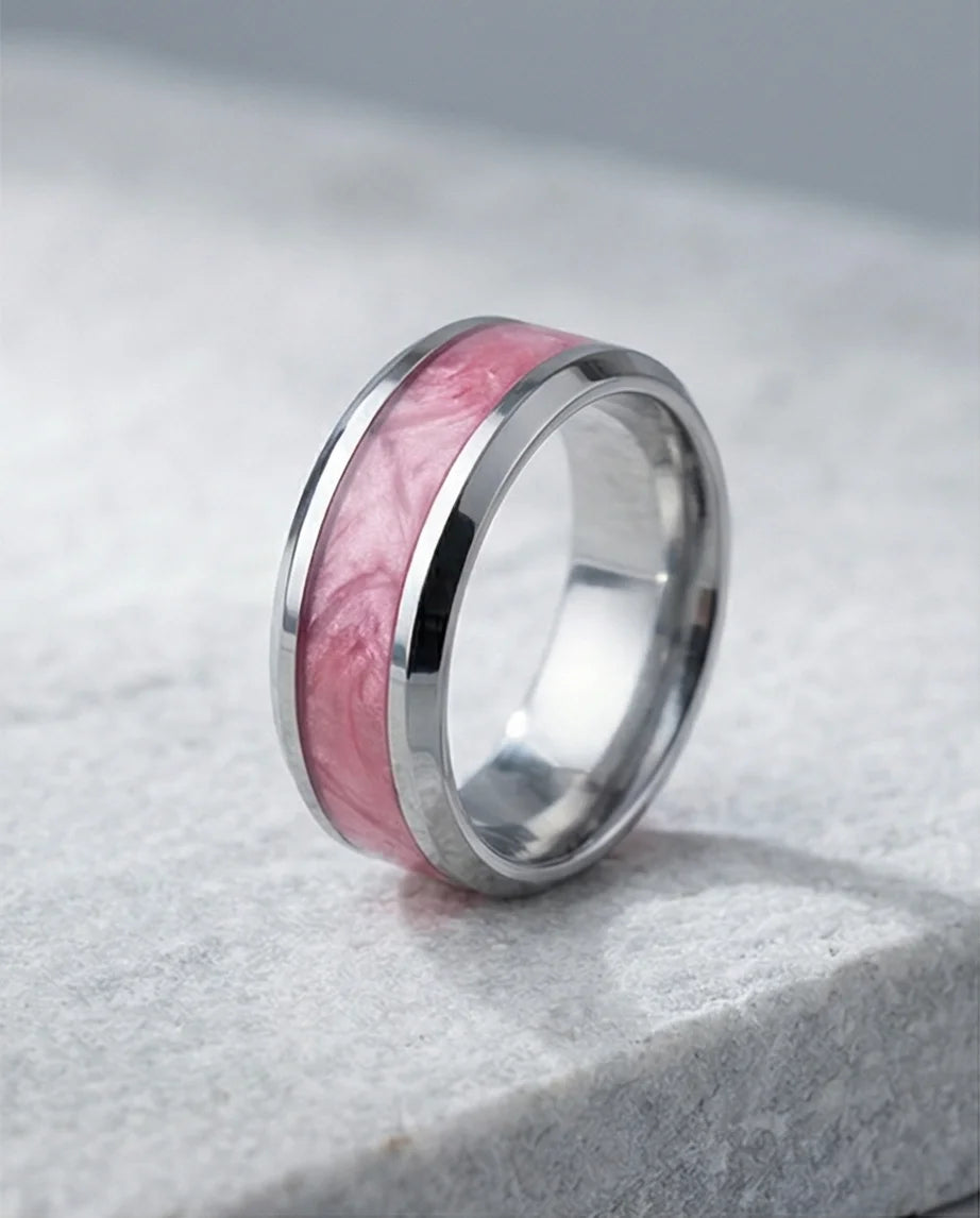 The Sakura Rift: Marbled Rose & Silver Band