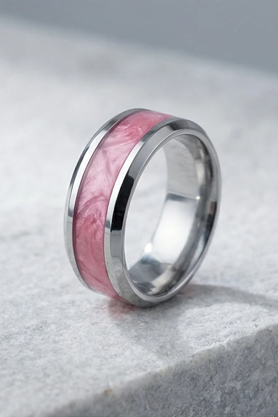 The Sakura Rift: Marbled Rose & Silver Band