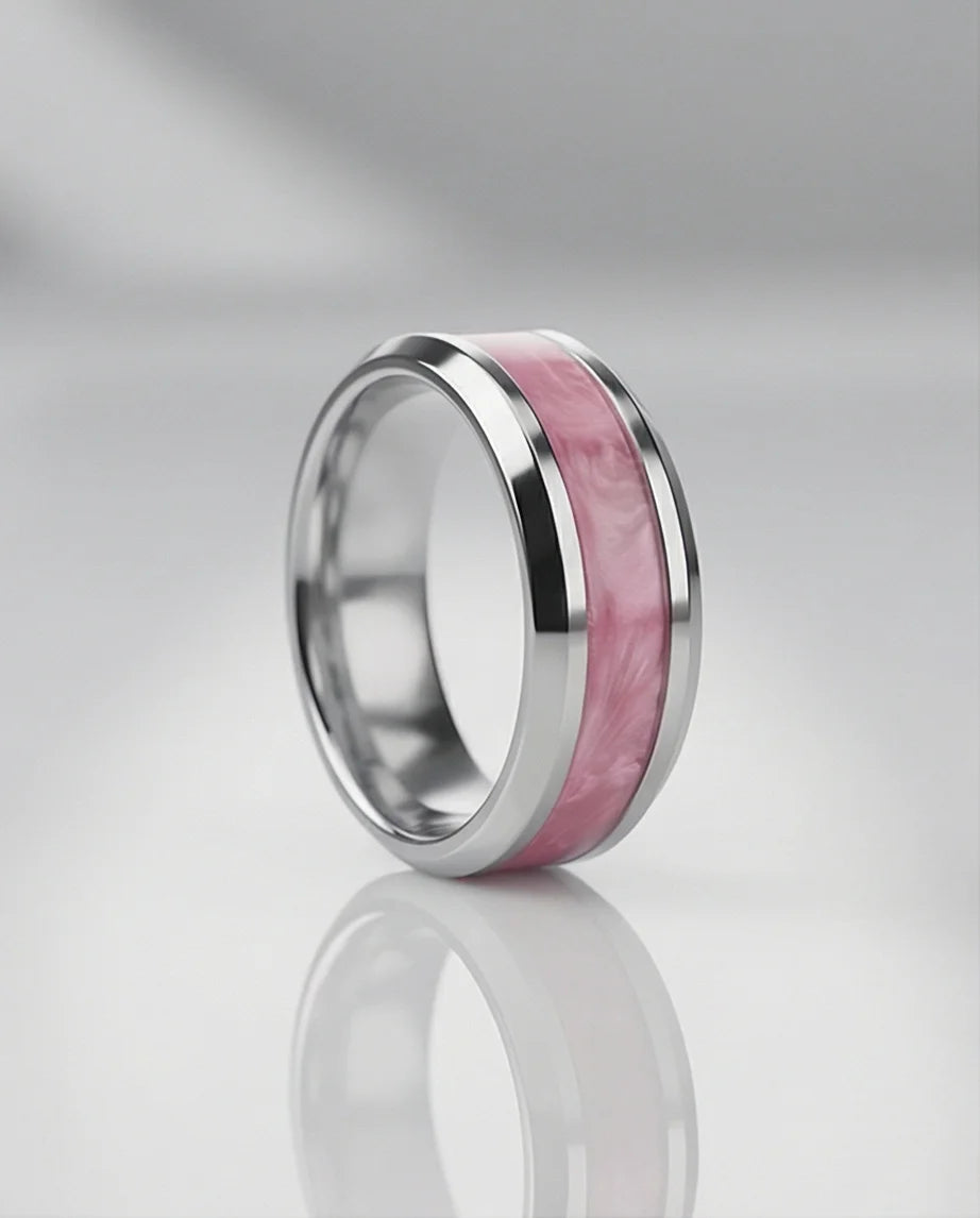 The Sakura Rift: Marbled Rose & Silver Band