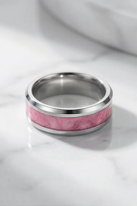 The Sakura Rift: Marbled Rose & Silver Band