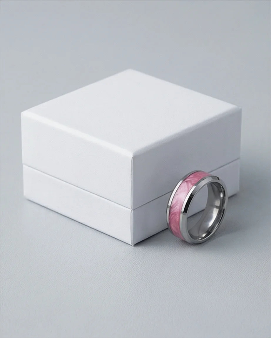 The Sakura Rift: Marbled Rose & Silver Band