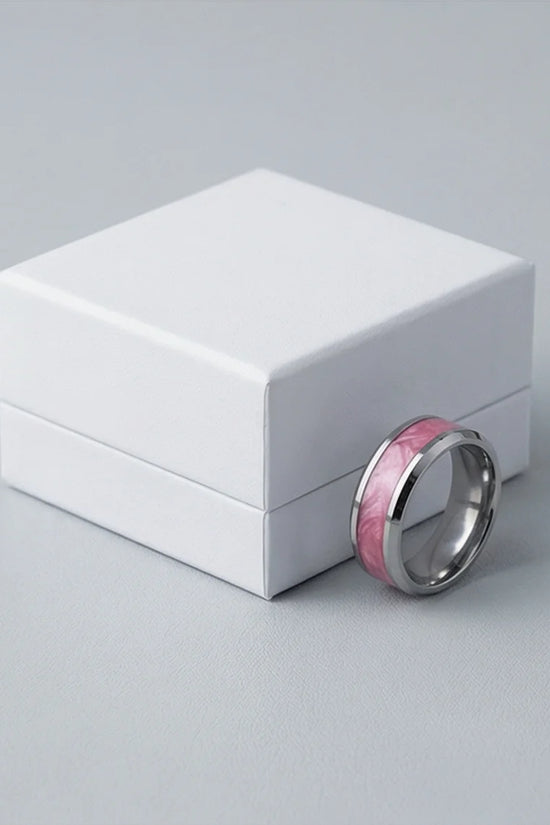 The Sakura Rift: Marbled Rose & Silver Band