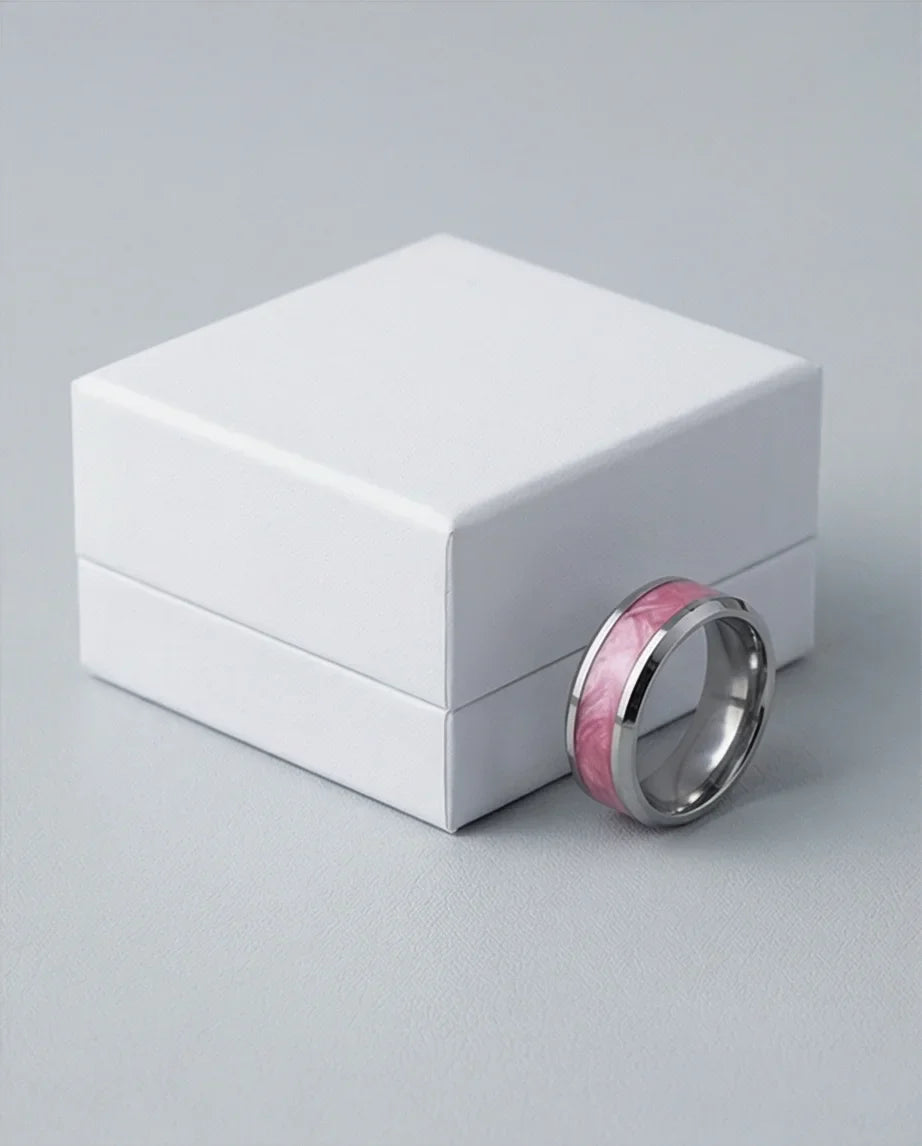 The Sakura Rift: Marbled Rose & Silver Band