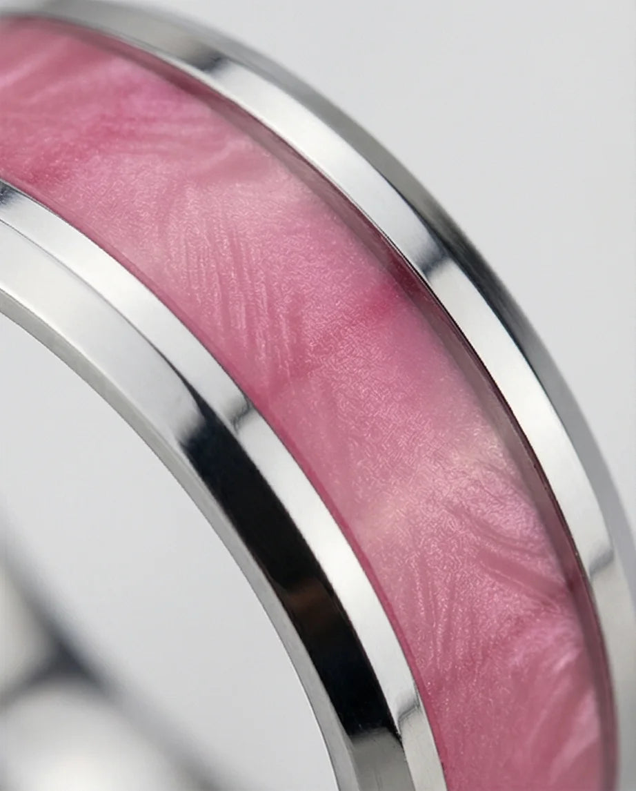 The Sakura Rift: Marbled Rose & Silver Band