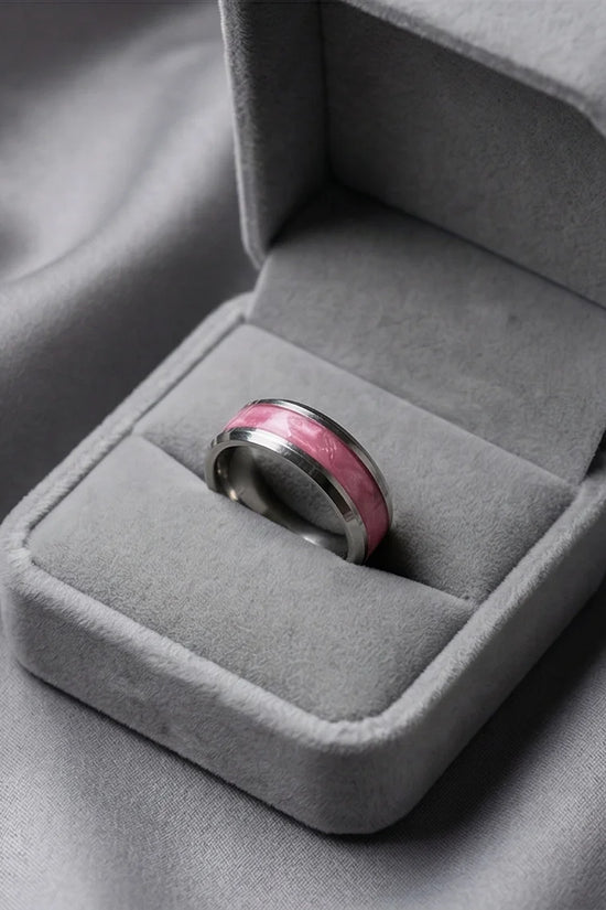 The Sakura Rift: Marbled Rose & Silver Band
