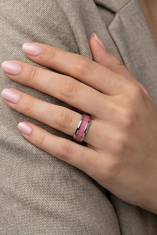 The Sakura Rift: Marbled Rose & Silver Band
