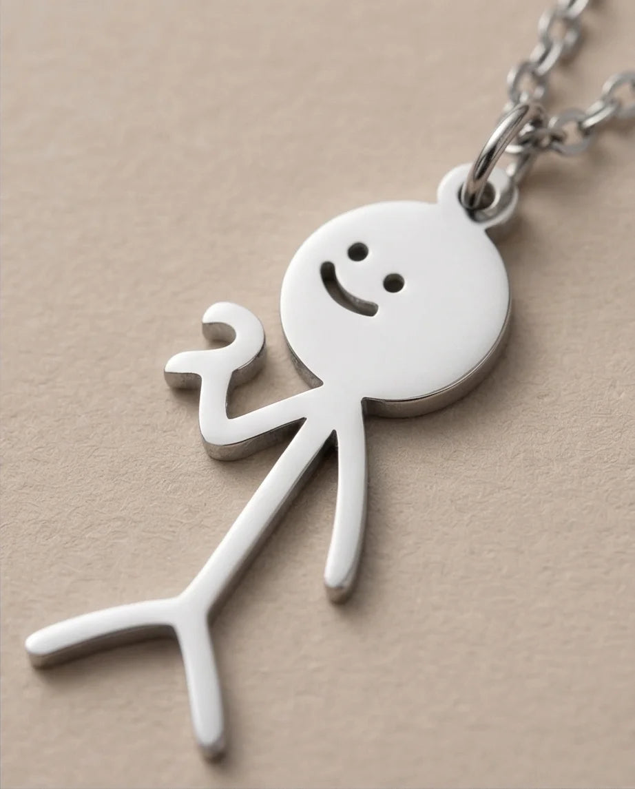 The Minimalist Heart-Mates: 2-Piece Stick Figure Duo