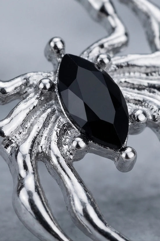 The Obsidian Arachnid: Gothic Spider Studs