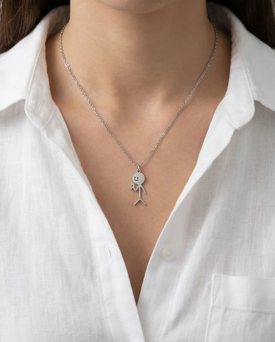 The Minimalist Heart-Mates: 2-Piece Stick Figure Duo