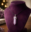 The Lavender Oracle: Hexagonal Crystal Point Necklace