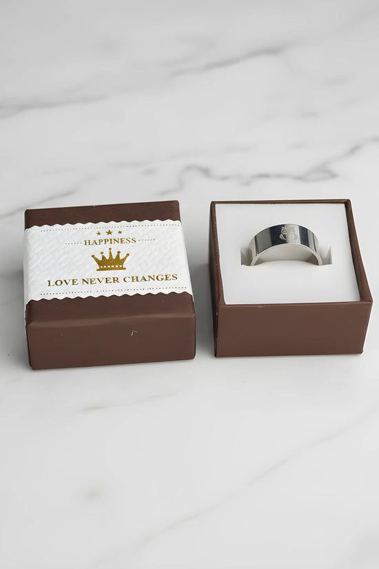 Stainless Steel Owl Engraved Ring 5.3cm