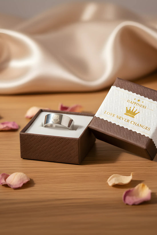 Stainless Steel Owl Engraved Ring 5.3cm