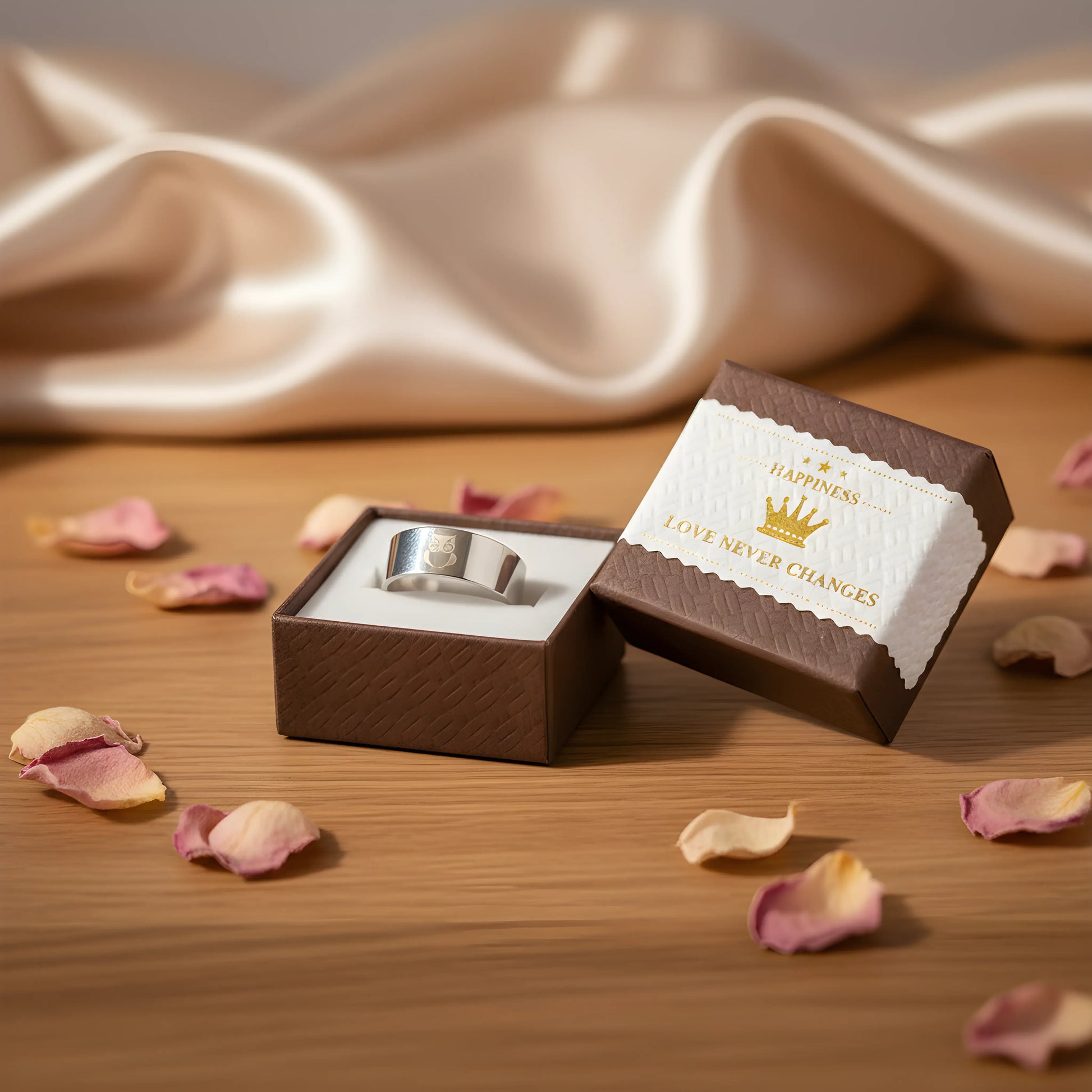 Stainless Steel Owl Engraved Ring 5.3cm