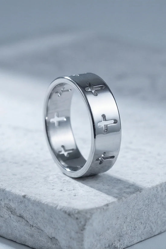 anguard Cross: Hollowed-Out Silhouette Band