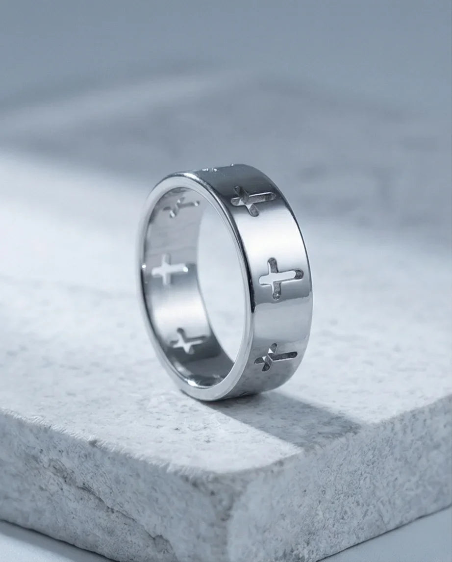 anguard Cross: Hollowed-Out Silhouette Band