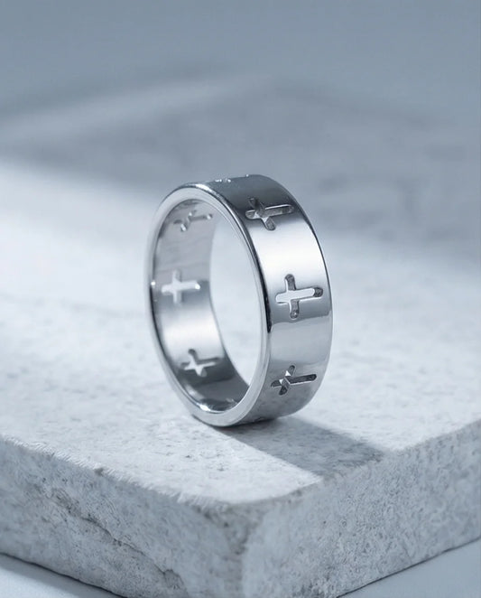 anguard Cross: Hollowed-Out Silhouette Band