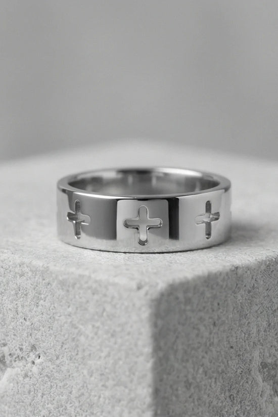 anguard Cross: Hollowed-Out Silhouette Band