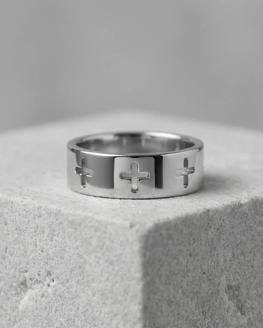 anguard Cross: Hollowed-Out Silhouette Band