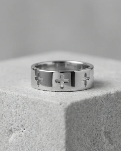 anguard Cross: Hollowed-Out Silhouette Band