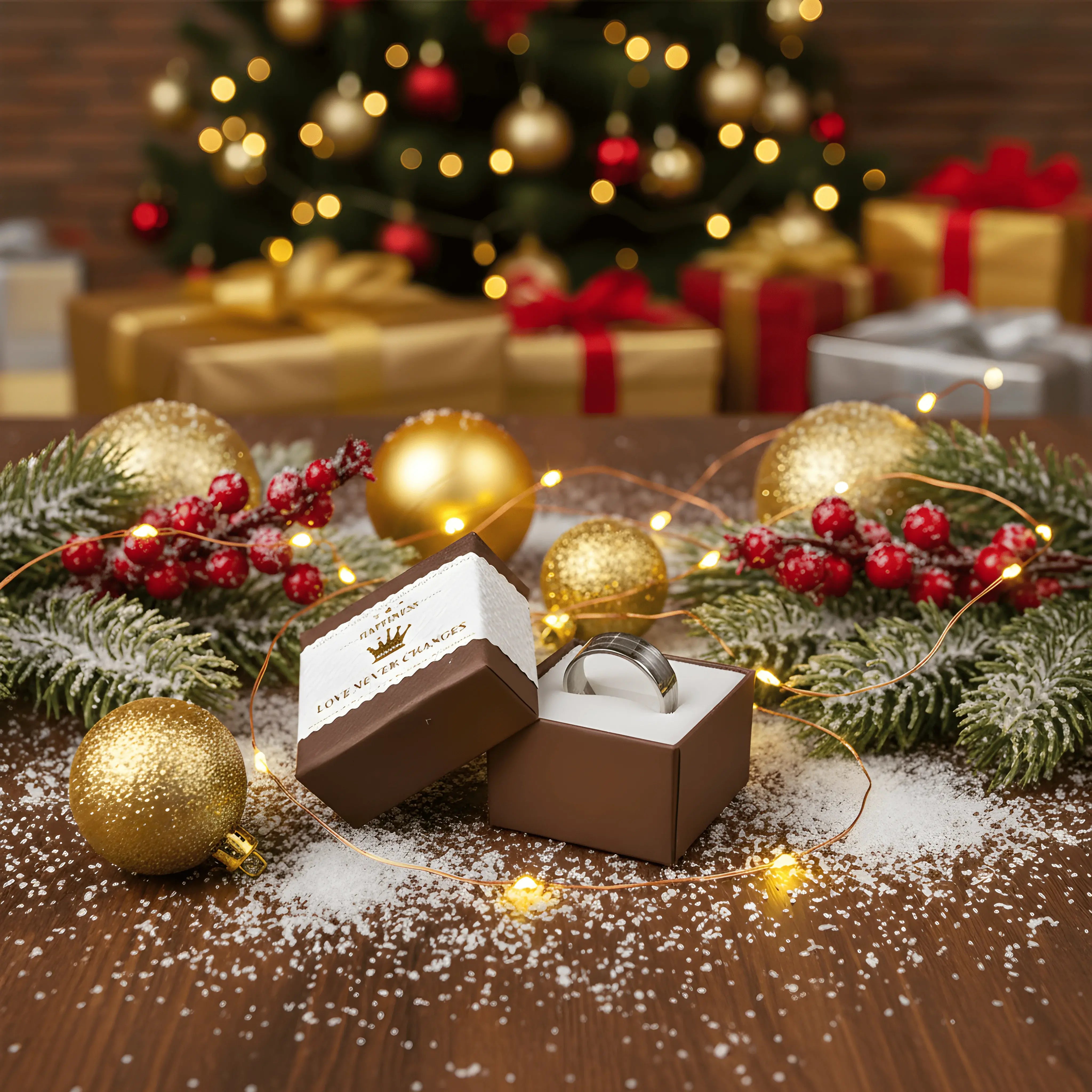 Brushed Stainless Steel Stripe Ring 5.9cm