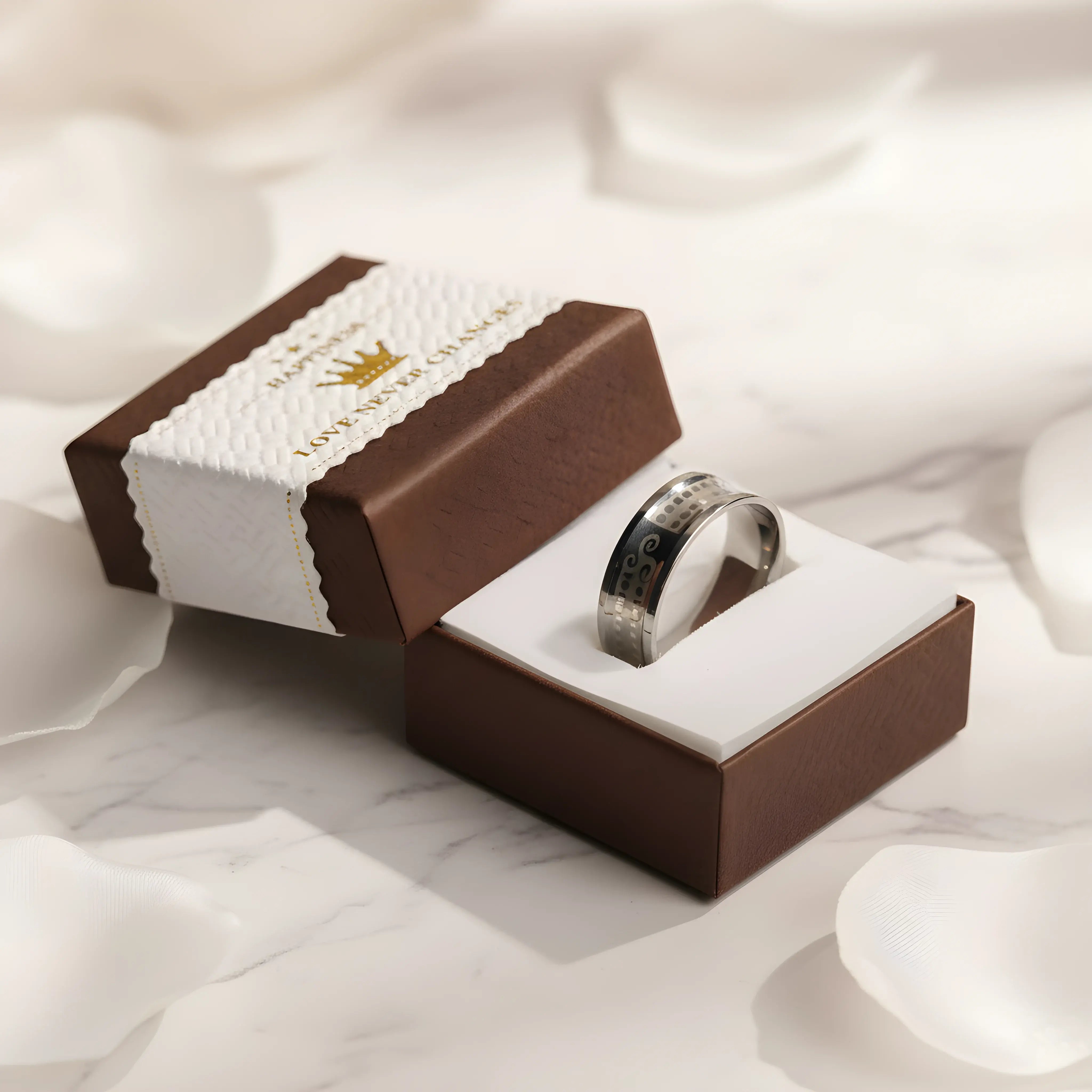 Stainless Steel Pattern Engraved Ring 5.9cm