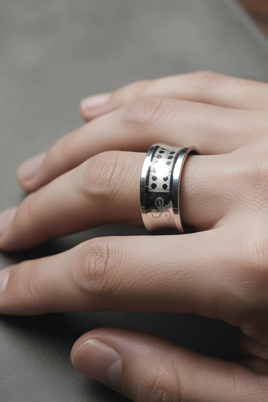 Stainless Steel Pattern Engraved Ring 5.9cm