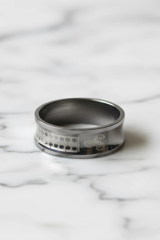 Stainless Steel Pattern Engraved Ring 5.9cm