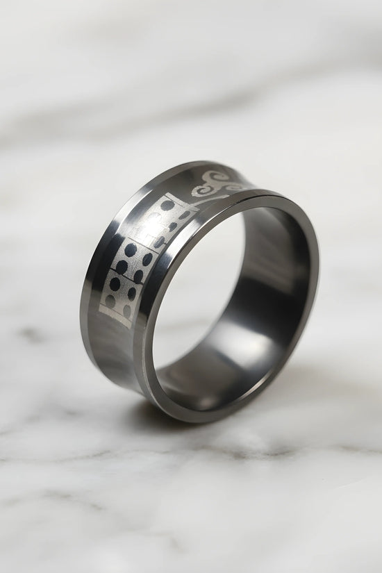 Stainless Steel Pattern Engraved Ring 5.9cm