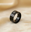Minimalist Black Engraved Ring 5.6cm