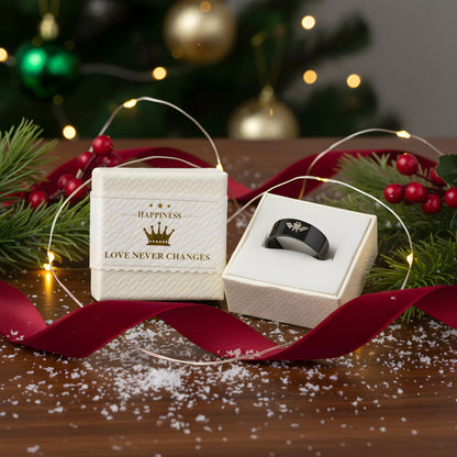 Minimalist Black Engraved Ring 5.6cm